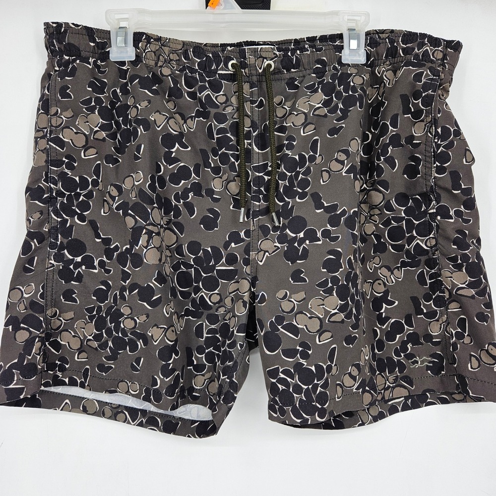 Norse Project Swim Trunks Mens Large Hauge Print‎ Lined Drawstring Summer FLAWS